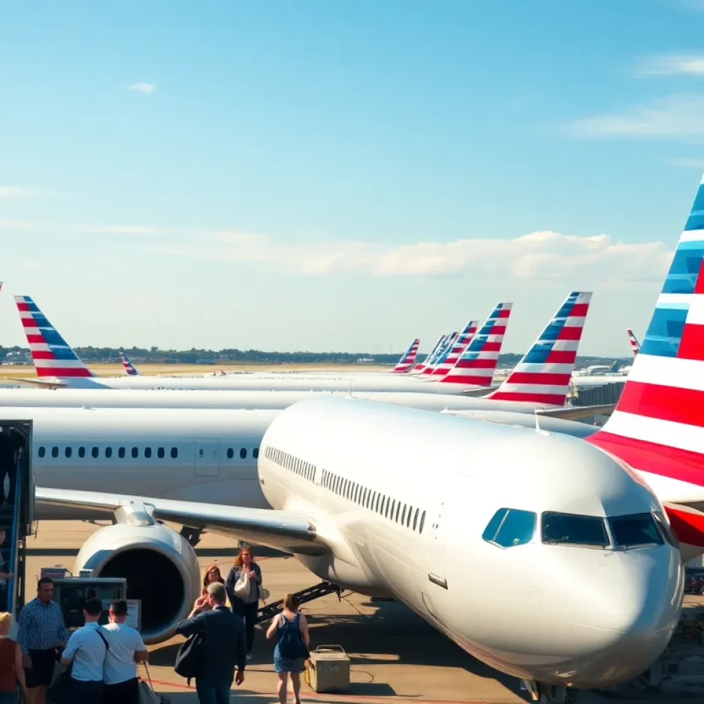 American Airlines planes at San Antonio International Airport