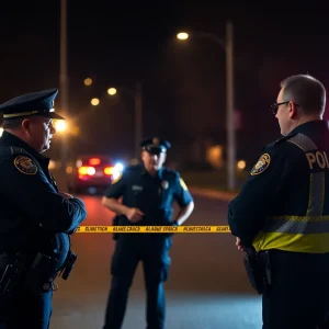 Police officers responding to a serious incident in San Antonio.