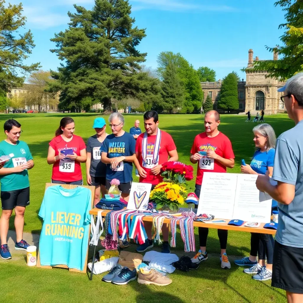 Runners memorializing Al Becken at McAllister Park