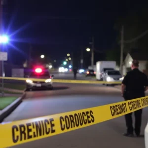 Police investigation at a shooting scene in San Antonio