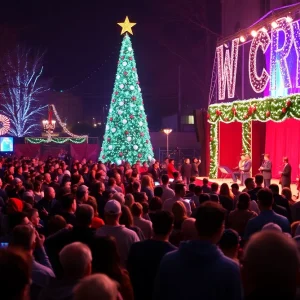 A lively winter concert in San Antonio with fans enjoying the music