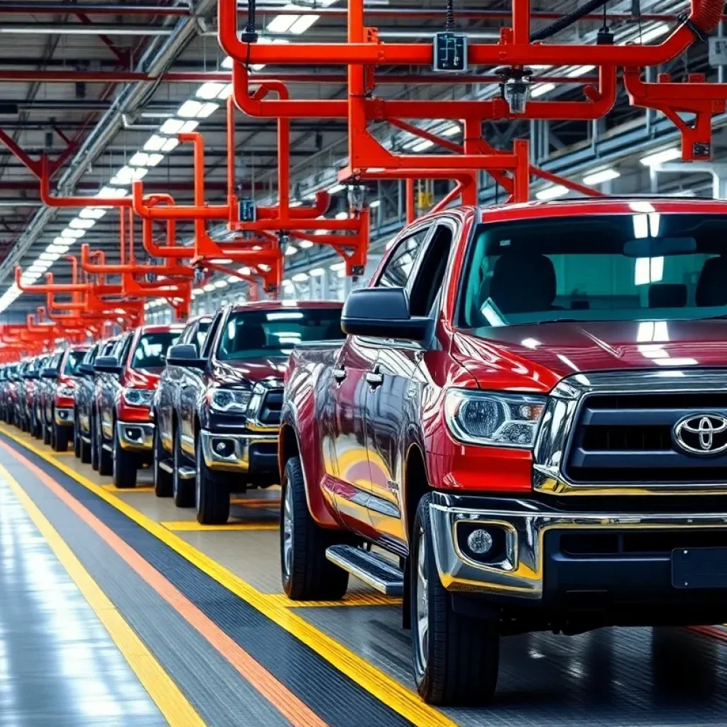 Toyota truck production facility in San Antonio, Texas