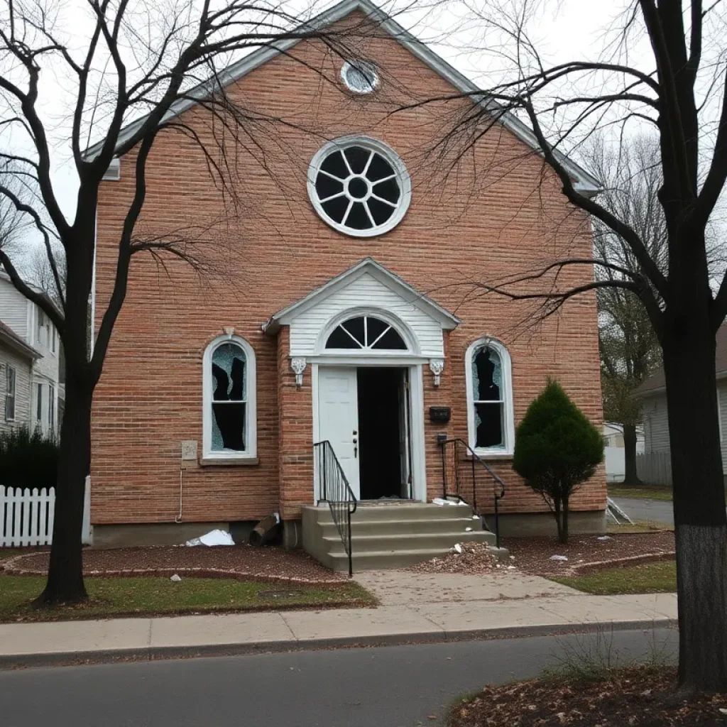 Vandalized church windows in San Antonio