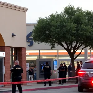 ATM heist scene at Woodlake shopping center in San Antonio