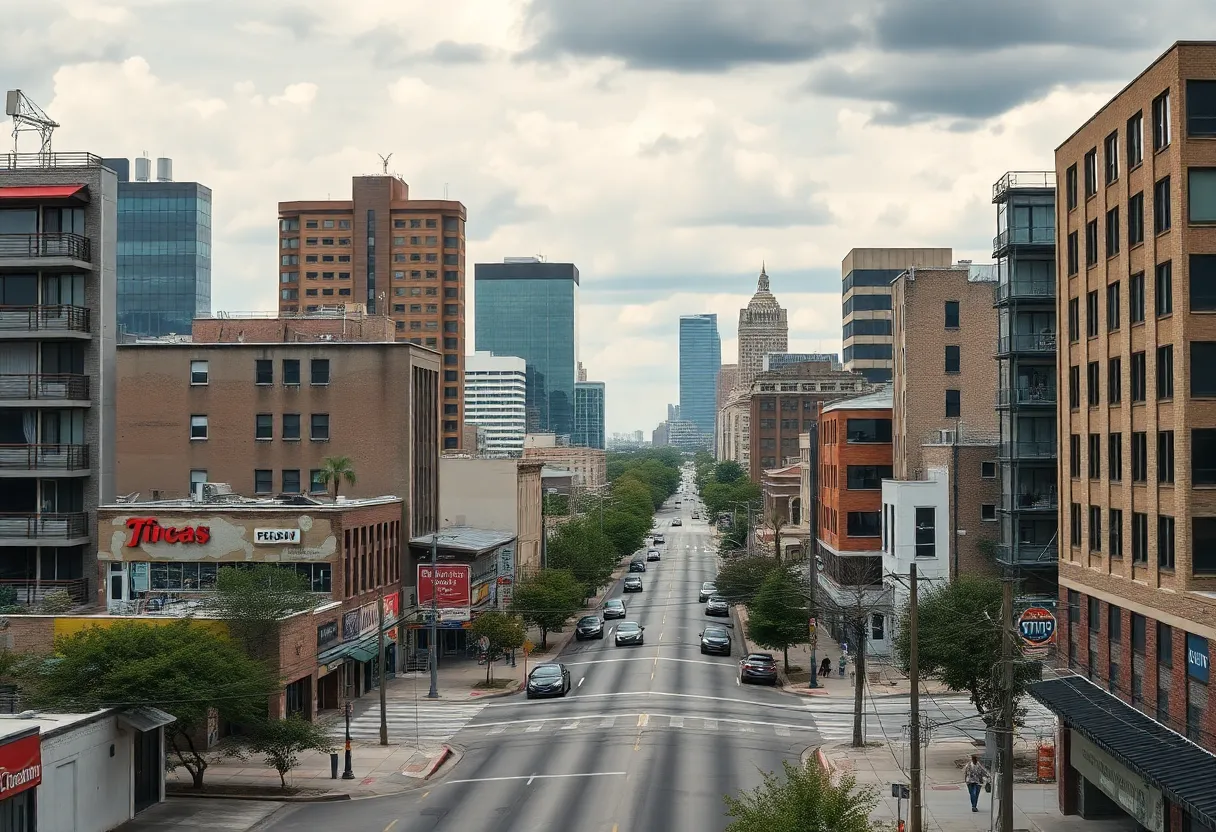 Urban landscape of Austin, Texas depicting uncertainty.