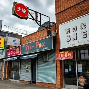 Closed restaurant storefronts in San Antonio