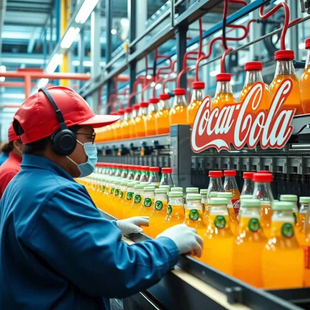 Workers at Coca-Cola facility in San Antonio engaged in production