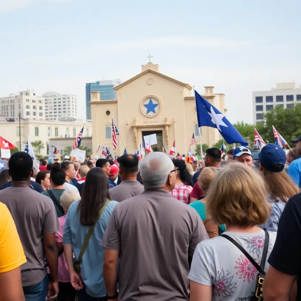 Community members gather in San Antonio to honor local hero Ramiro Alvarado.