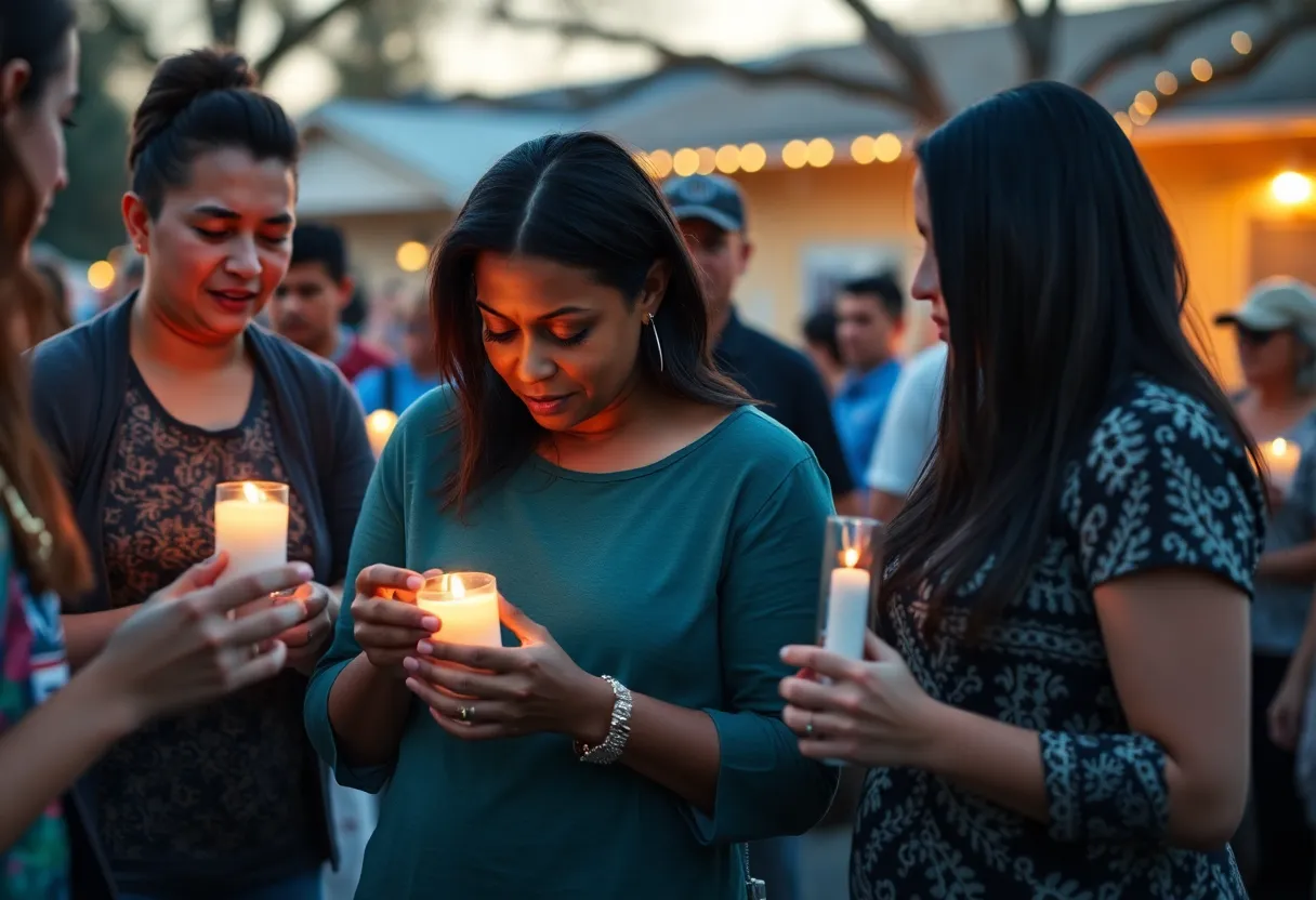 Community members gather in San Antonio offering support after a devastating fire.