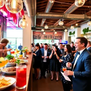 Guests enjoying food and drinks at the CultureMap Tastemaker Awards event