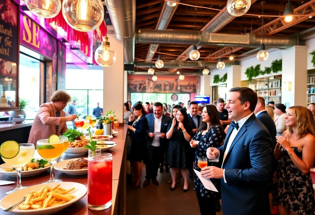 Guests enjoying food and drinks at the CultureMap Tastemaker Awards event