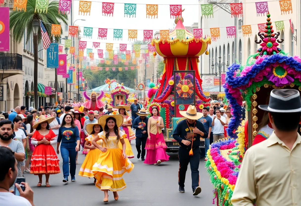 Colorful Fiesta parade in San Antonio