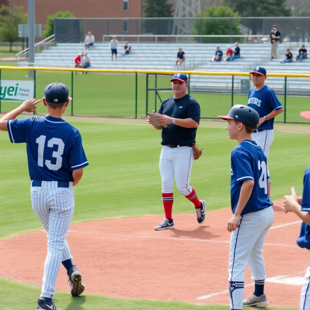 Young baseball players practicing during preseason in California and Texas