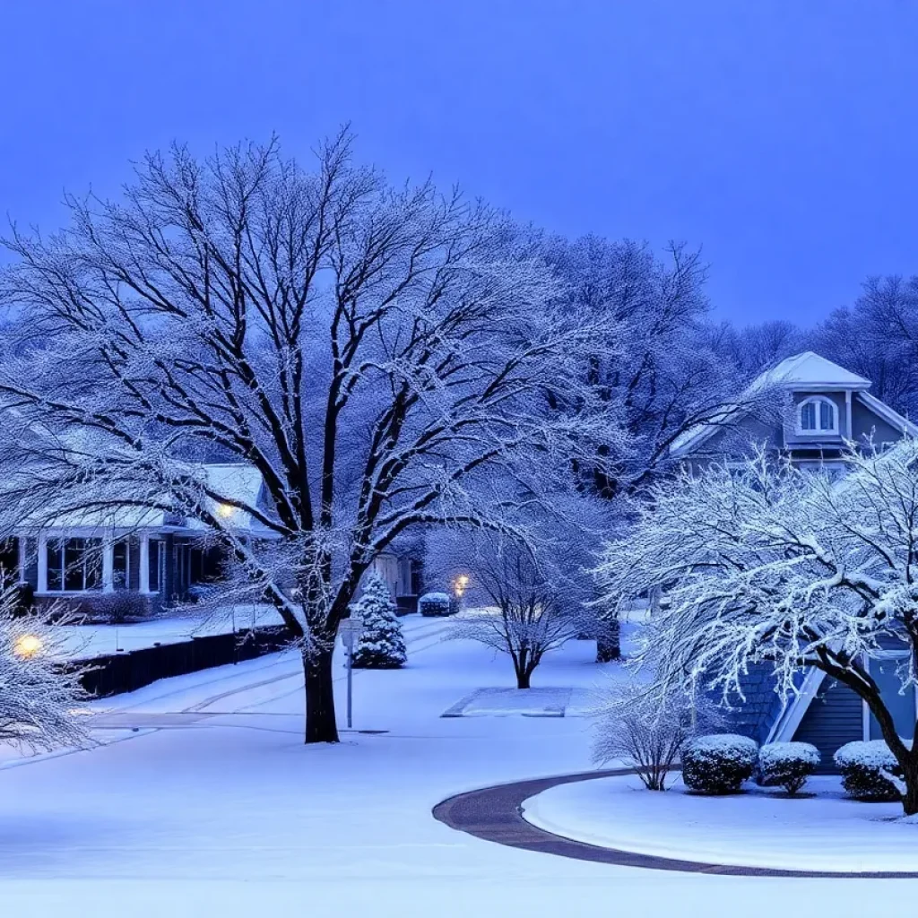 Houston Cold Snap Winter Scene