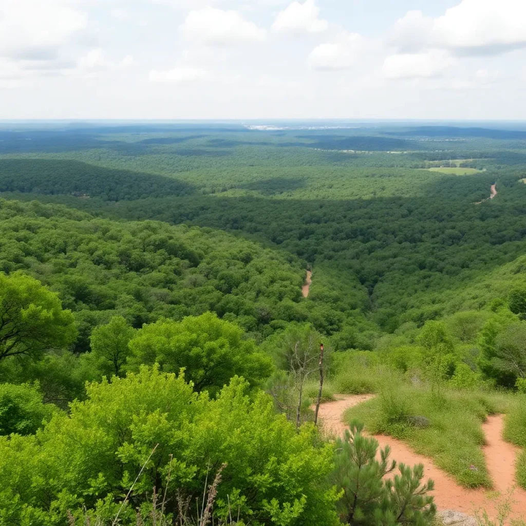 Scenic view of the new Albert & Bessie Kronkosky State Natural Area in Texas with hiking trails.