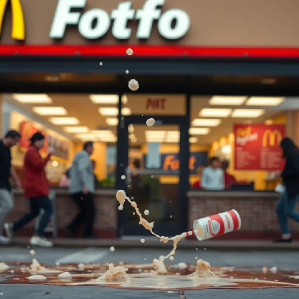 Fast-food beverage spill incident