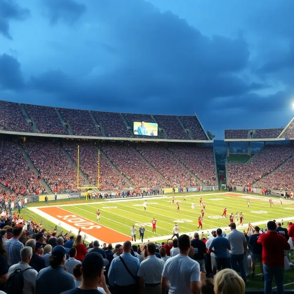 College football action during the Myrtle Beach Bowl