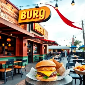 Exterior view of Pumpers burger joint in San Antonio