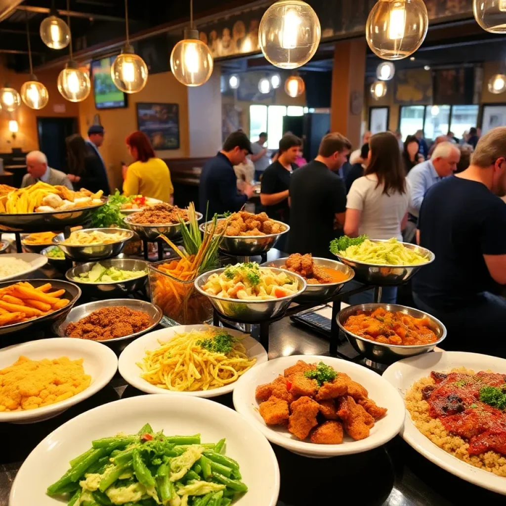 A table filled with diverse dishes representing various cuisines at San Antonio Restaurant Weeks.