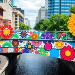 Public art installation in San Antonio celebrating community creativity