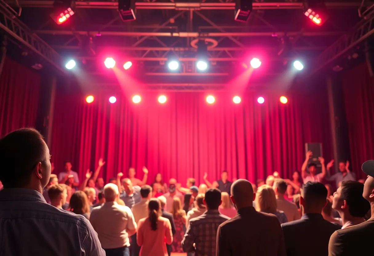 Audience enjoying a live comedy show in San Antonio