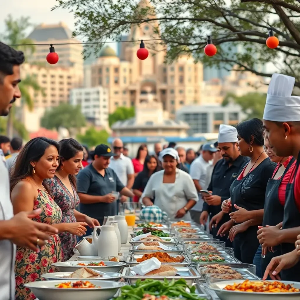 Families and chefs celebrating in San Antonio