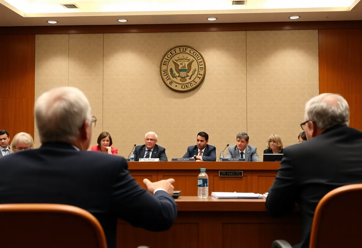 A San Antonio city council meeting discussing zoning issues