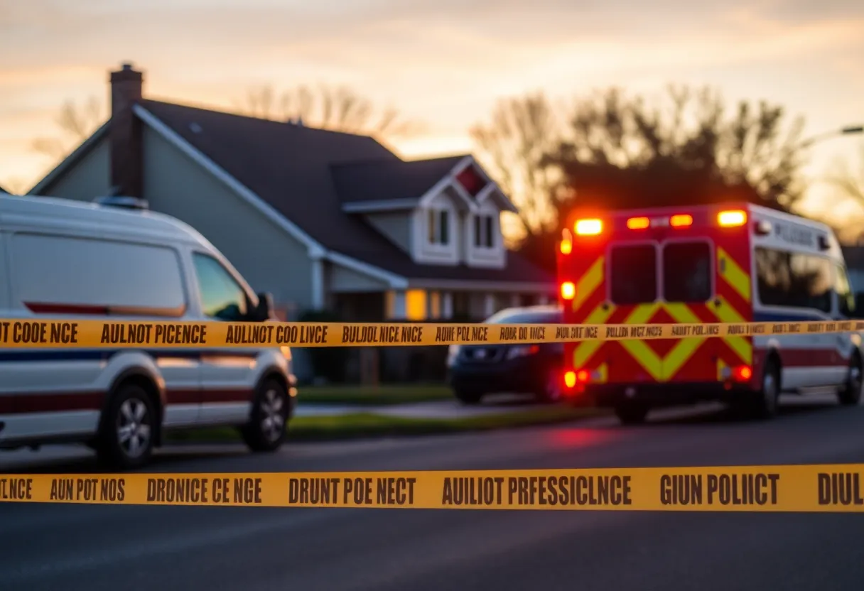 Police and emergency response at a shooting scene in San Antonio