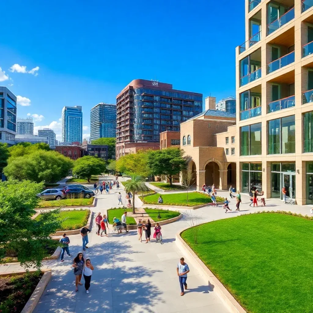 Cityscape of San Antonio featuring economic growth elements