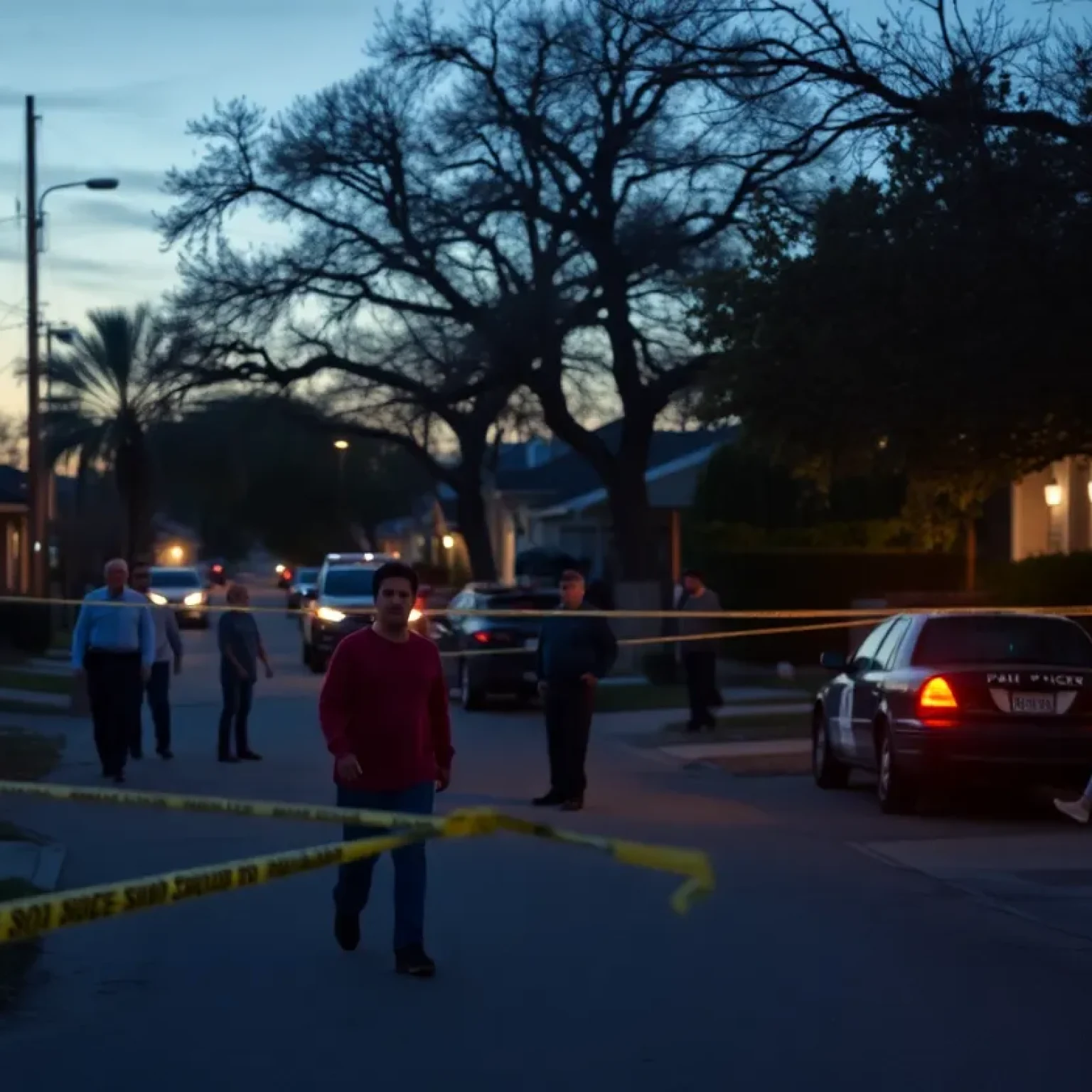 Police investigating a home invasion scene in San Antonio