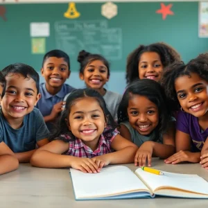 Children learning in a supportive classroom in San Antonio ISD.