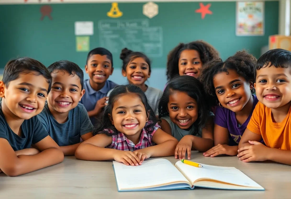 Children learning in a supportive classroom in San Antonio ISD.