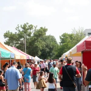 Community events in San Antonio with families and vendors