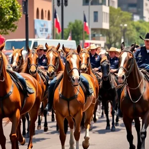 San Antonio Mounted Patrol participating in the Western Heritage Parade