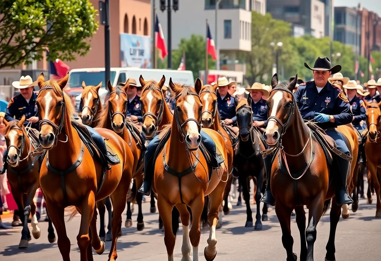 San Antonio Mounted Patrol participating in the Western Heritage Parade