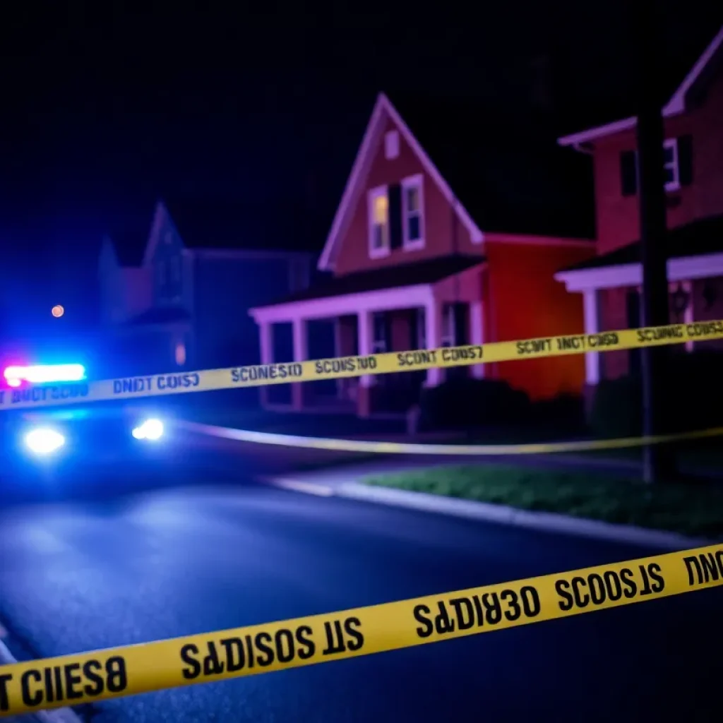 Police presence at a San Antonio crime scene