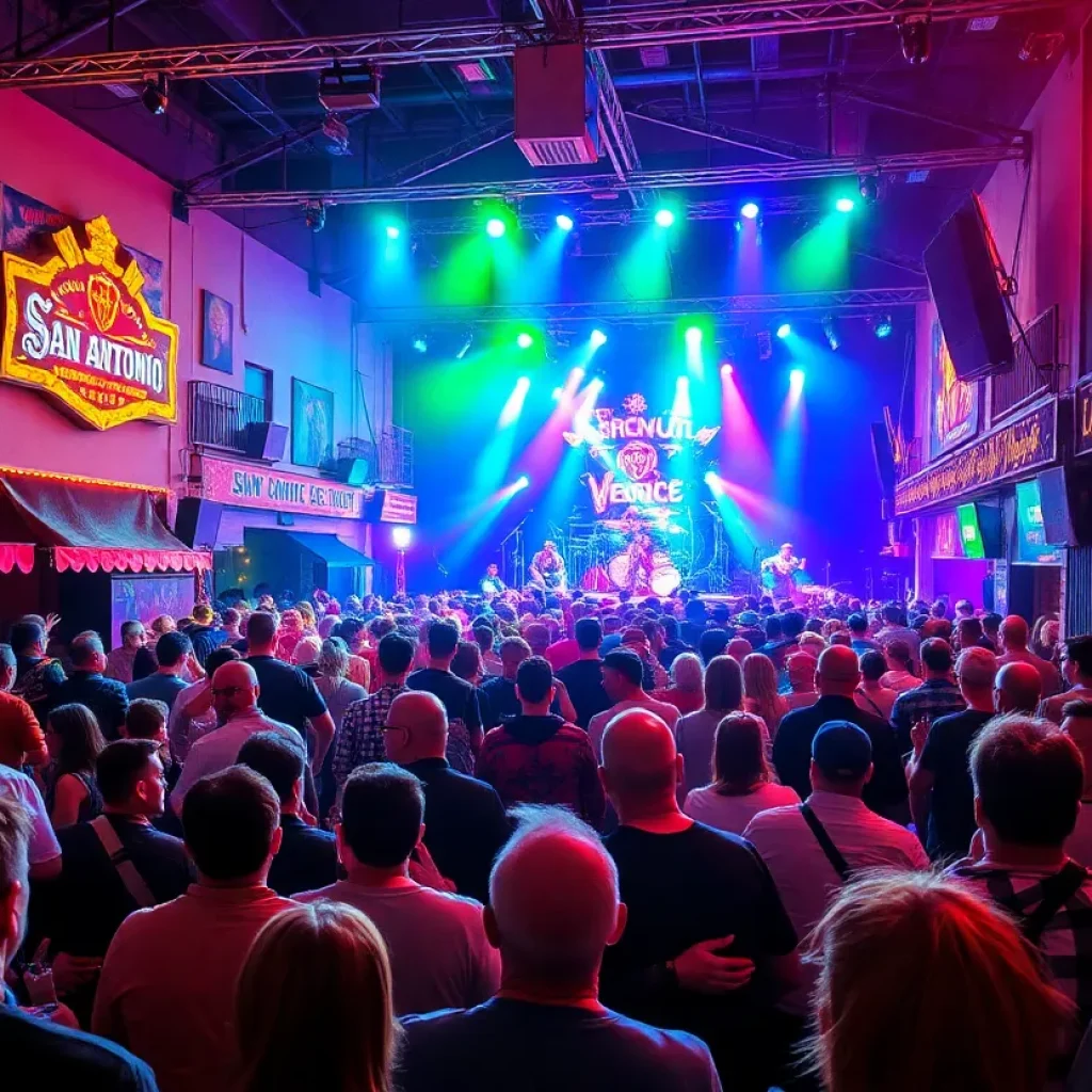 Live music concert in San Antonio featuring diverse audiences and artists.