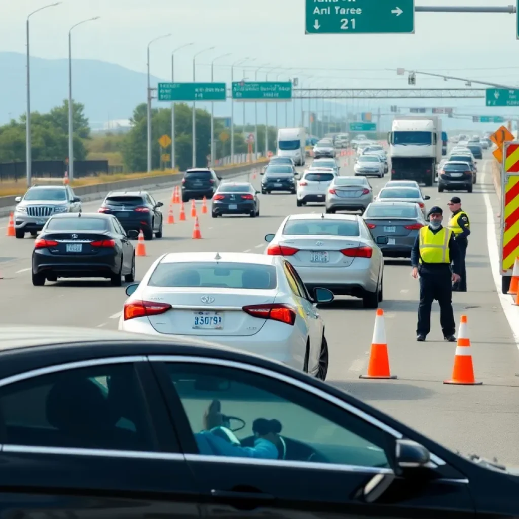 Emergency responders attending to a road rage incident on I-35 in San Antonio.