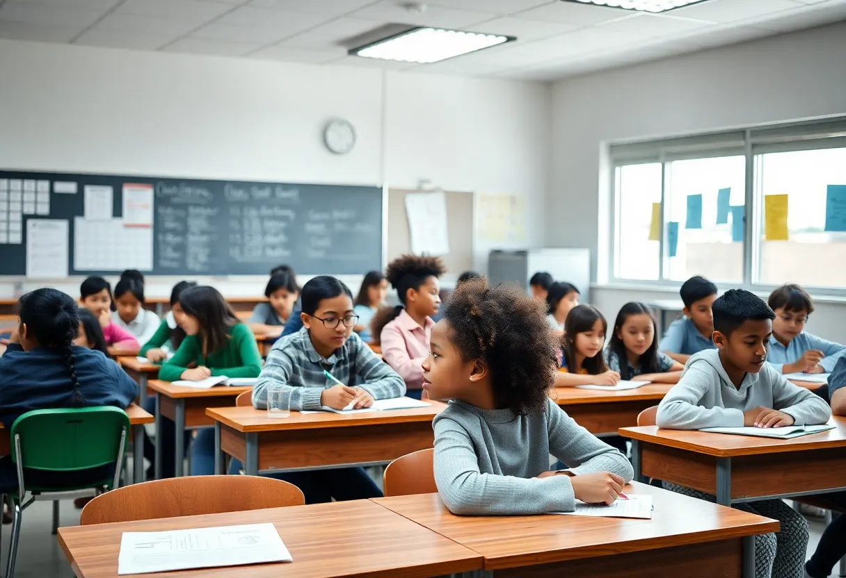 Students in a San Antonio classroom focused on learning