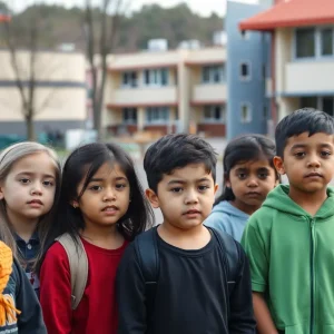 Students at a San Antonio school playground amid immigration concerns.