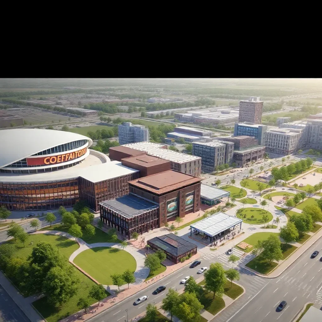 Rendering of San Antonio's proposed sports and entertainment district