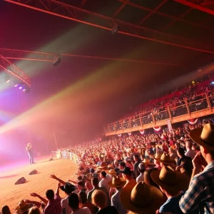 A lively concert atmosphere at the San Antonio Stock Show Rodeo.