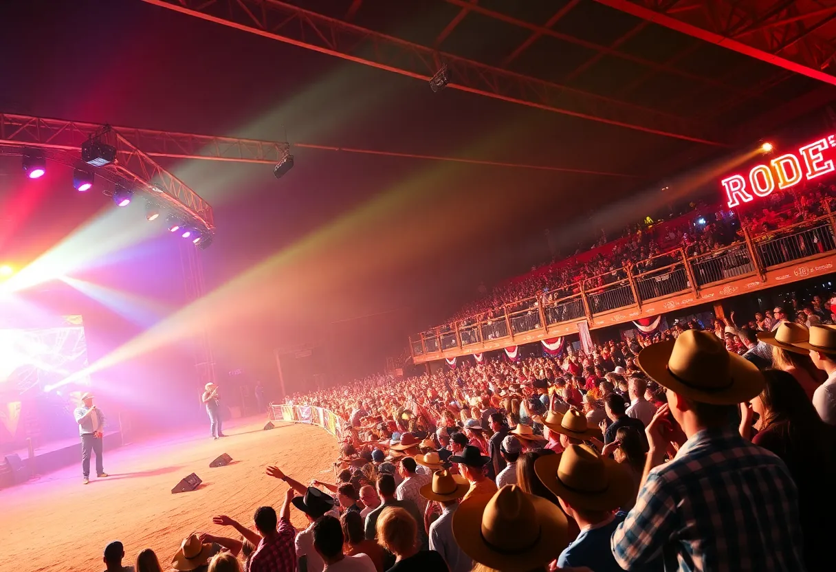 A lively concert atmosphere at the San Antonio Stock Show Rodeo.