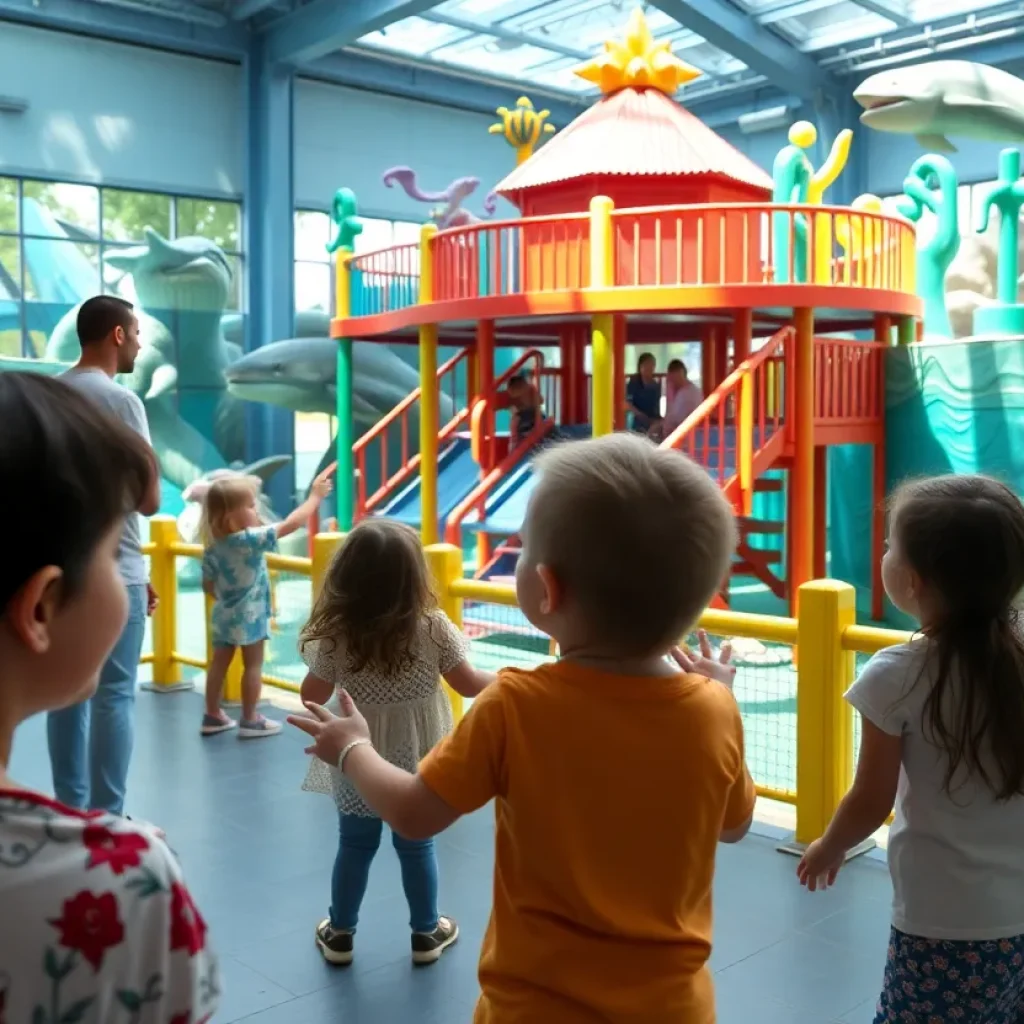 Preschool children enjoying SeaWorld San Antonio