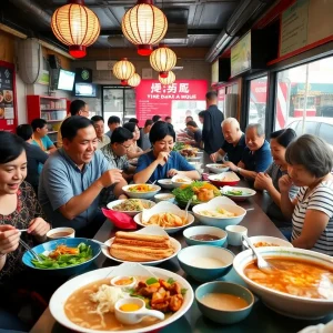 Customers enjoying meals at Singh's Vietnamese Restaurant after reopening