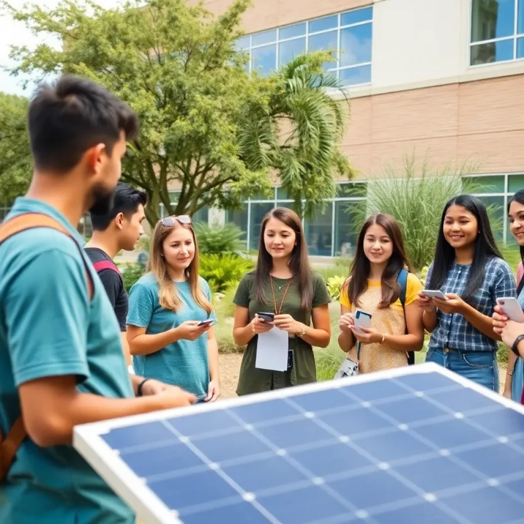 Students at UTSA engaging in renewable energy projects