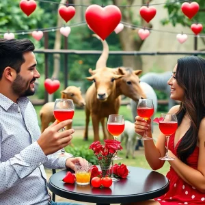 Couples celebrating Valentine's Day at the San Antonio Zoo