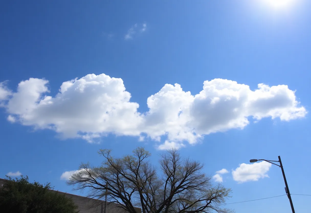 Sunshine over San Antonio signaling warmer weather