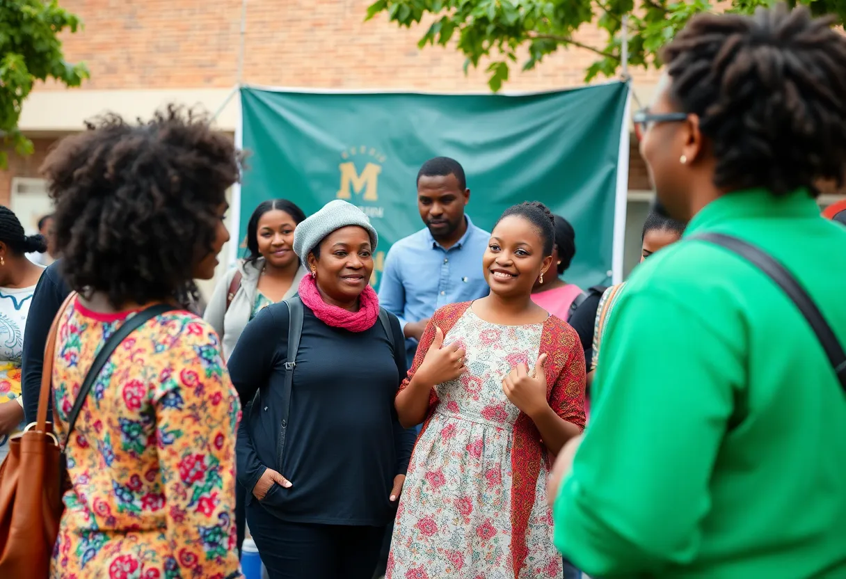 Community event celebrating Black History Month with art and music.