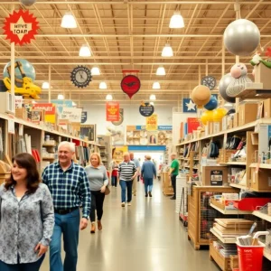 Interior of Builders Square home improvement store